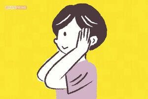 側頭筋マッサージ イラスト/石山綾子