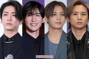 （左から）亀梨和也、目黒蓮、山田涼介、堂本光一