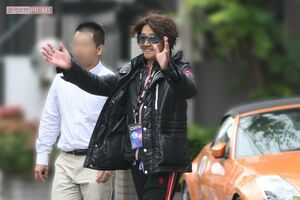 2009年、レースから帰宅したマッチは真っ先に妻と長男のもとへ