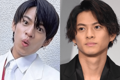 King＆Princeの平野紫耀のモノマネタレント“平野微紫耀”（左）と本物（右）