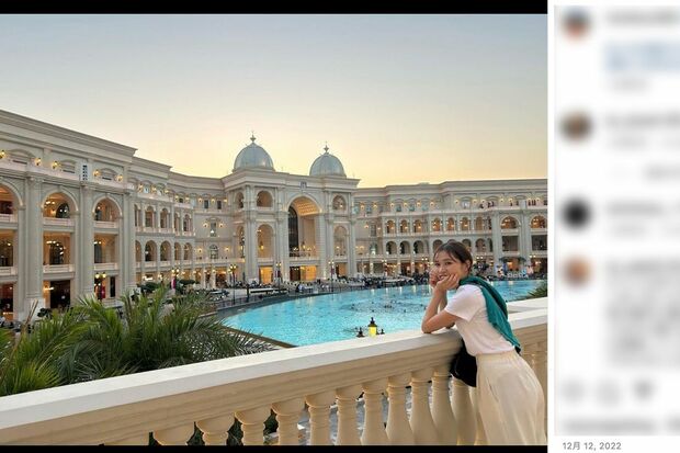 2022年12月にはカタールと思われる地で撮影（剱持クリア公式インスタグラムより）