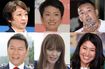 (写真左上から時計回りに)橋本聖子、蓮舫、山本太郎、森下千里、今井絵理子、須藤元気