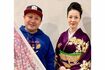 坂本冬美(右)と木村仁容疑者(容疑者SNSより)