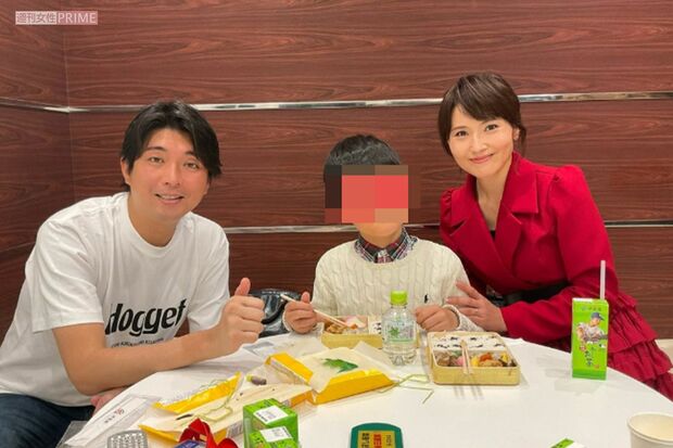 夫婦でのテレビ出演の前に家族そろって