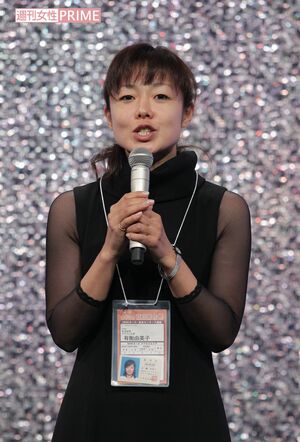 紅白歌合戦のリハ中の有働由美子アナ(2012年)