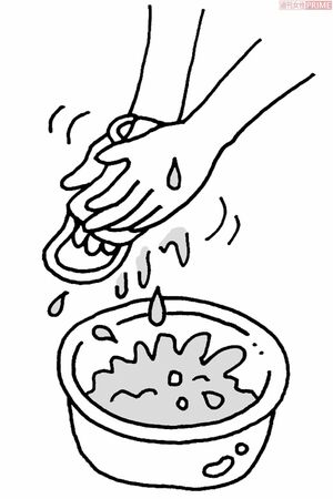 【3】手で脱水する　イラスト╱水口アツコ