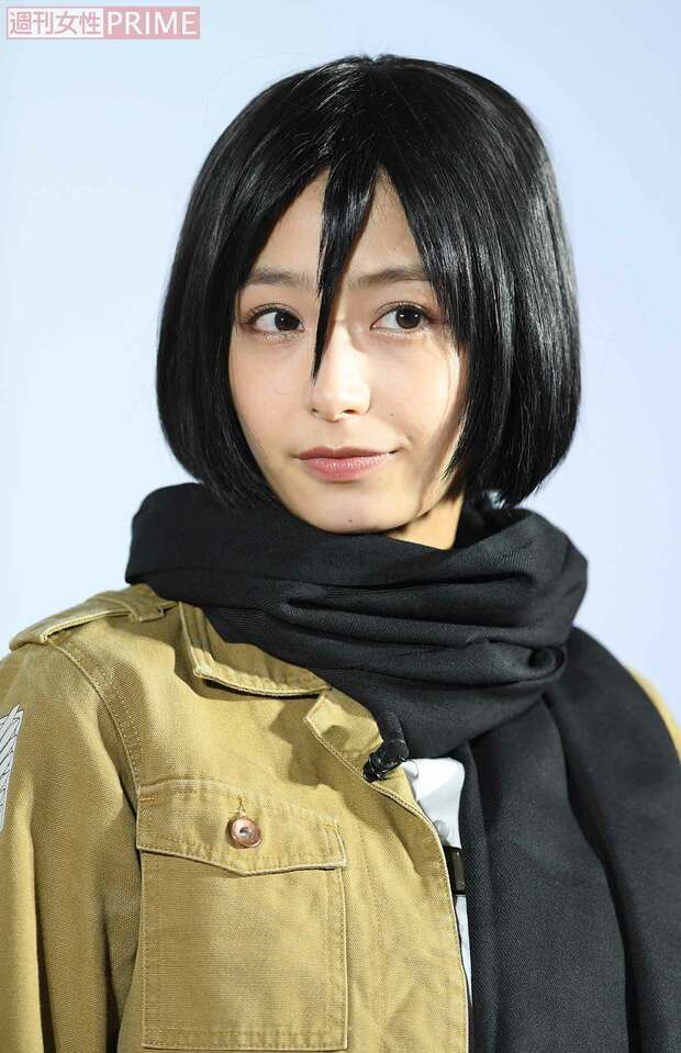 進撃の巨人原画展のオープニングイベントではヒロイン、ミカサのコスプレを披露（2019年7月4日）