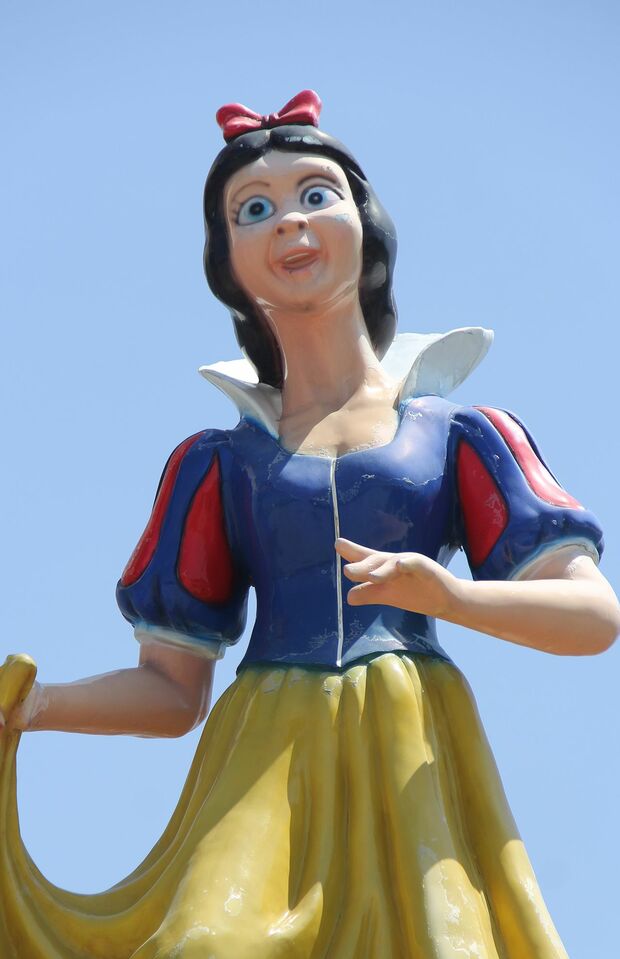 D社の白雪姫の服装に激似ではあるが……。なお、原作の姫の年齢は14歳、王子様は31歳だ（撮影／関上武司）