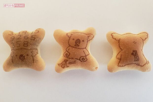 左から「円周率コアラ」「おまぬけコアラ」「背中にチャックコアラ」