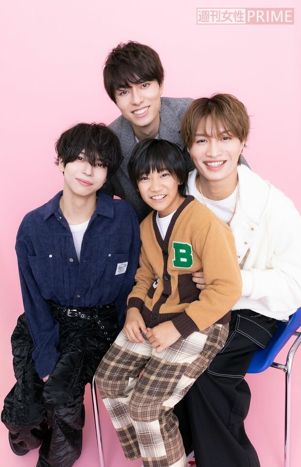 作間龍斗（上）、那須雄登（右）、織山尚大（左）、内田煌音（下）　撮影／矢島泰輔