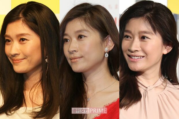 篠原涼子（左から'09年・36歳、'14年・41歳、'19年・46歳）