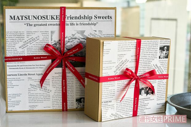 『松之助』のリボンに印字された「ロビン・ウッド」は、親友の名前。アメリカに憧れたきっかけをくれた大事な友人だ