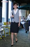 2015年7月、『コップのフチ子』イベントに出席したフジ入社前の久慈暁子