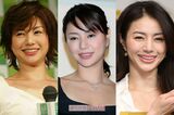 井川遥（写真左から　2003年・26歳、2006年・30歳、2014年・37歳）