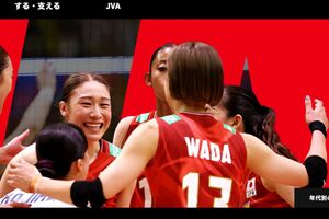汗をかいてもメイクもヘアスタイルも崩れないと話題の女子バレー選手たち(日本バレーボール協会のHPより)