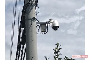 柳本智也容疑者宅近くに設置されていた防犯カメラ