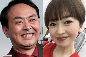 アンガールズ・田中卓志とフリーアナの松丸友紀（松丸は本人のインスタグラムより）