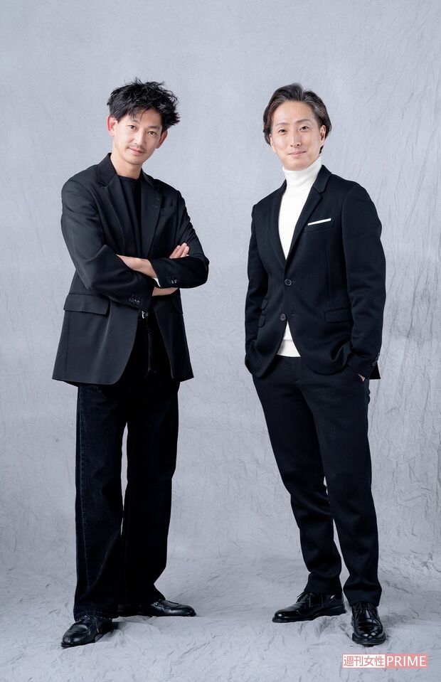 永山瑛太と中村七之助　撮影／高梨俊浩