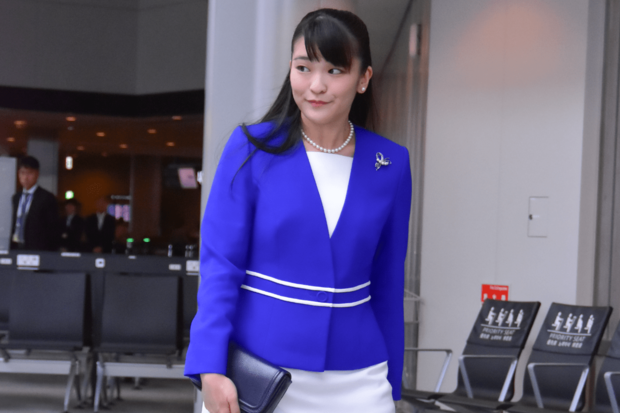 '19年7月にペルーに向かう際の眞子さん(写真/JMPA)