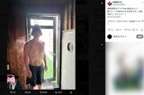 サウナに入っている写真をアップした前澤友作の肩にはタトゥーが（本人のXより）