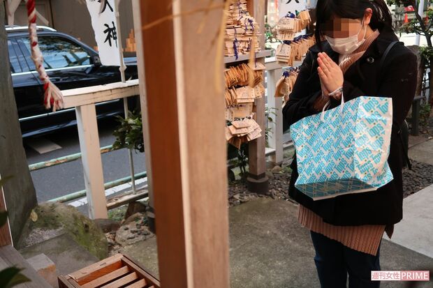 別れた元彼の嫌がらせに悩む立石梓さん(仮名)は、絵馬に元彼の幸せを願う言葉もしたためた(※画像は一部モザイク加工しています)