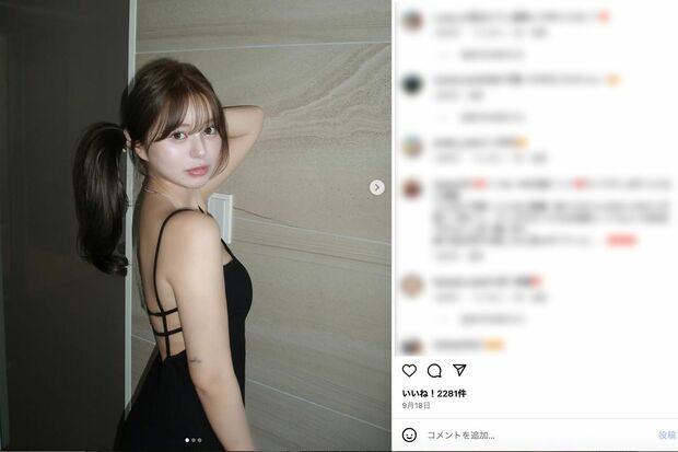 髙橋藍選手との交際が報じられたインフルエンサーのuka.(公式インスタグラムより)