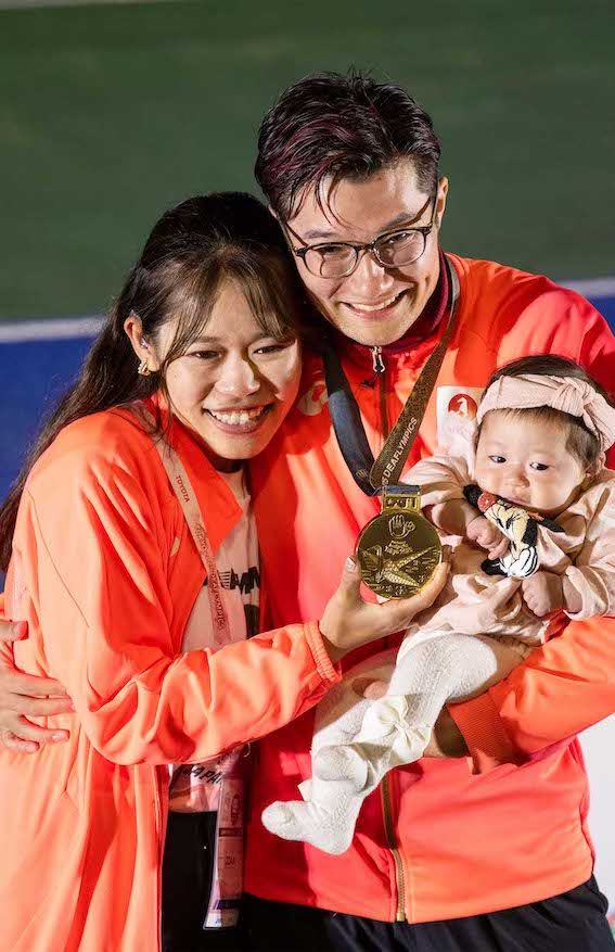 山田真樹選手を15年間支え続けてきた妻の鮎美さん。'25年7月には第1子となる長女が生まれた(c)2025U-8,Inc.PhotobyHiharuTakagi