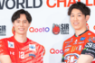 男子バレー日本代表の高橋藍と石川祐希