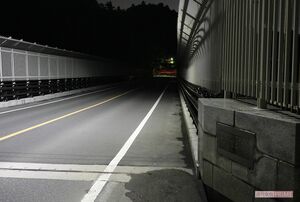 のしかかるような威圧感のあるフェンスの下、歩を進める。深夜、通ると顔のつぶれた女が追いかけてくるという噂が