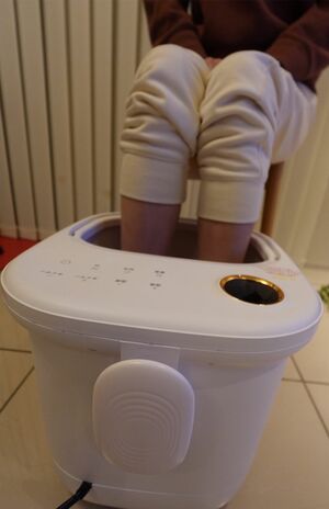 茶さんは入浴はしない日でも足湯は行って全身を温めるのが日課。足湯だけでも、全身じんわり汗もかいて非常にお気に入り