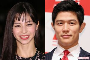 中条あやみ（左）と鈴木亮平（右）