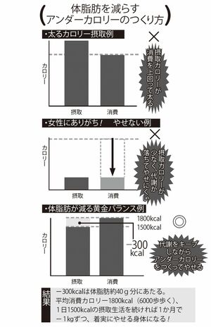 体脂肪を減らすアンダーカロリーのつくり方