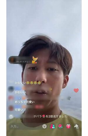 TikTokで連日のライブ配信をする元広島カープの羽月隆太郎