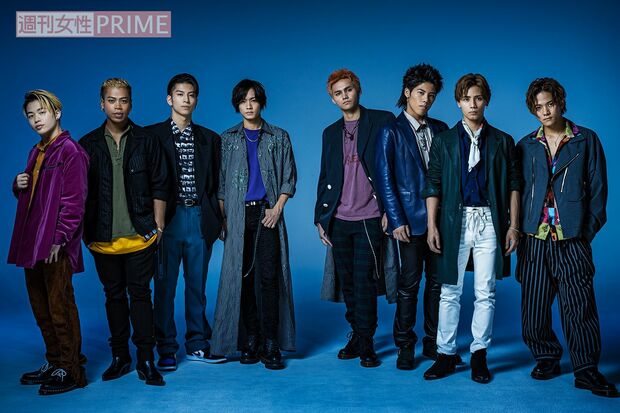 （左から）山本彰吾、LIKIYA、長谷川慎、川村壱馬、龍、後藤拓磨、神谷健太、岩谷翔吾　撮影／廣瀬靖士