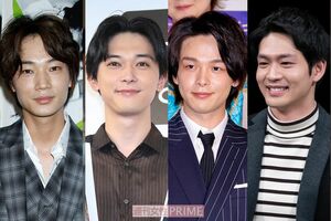 （左から）綾野剛、吉沢亮、中村友也、松下洸平
