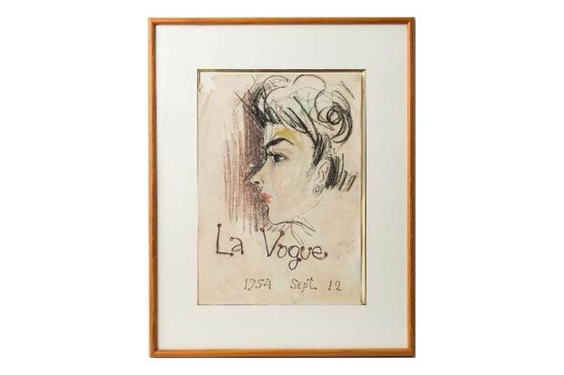 慶應義塾大学法学部に入学した裕次郎さん（のちに3年で中退）。その19歳のころに描いたポートレート　写真提供／日活、石原プロモーション