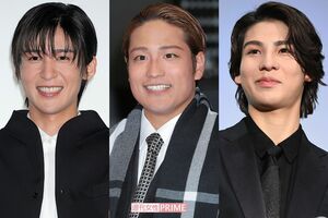 （左から）SnowMan目黒蓮、WEST.桐山照史、SnowManラウール
