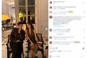 『ASTRO』のチャ・ウヌが投稿した水原希子とのツーショット（チャ・ウヌのインスタグラムより）