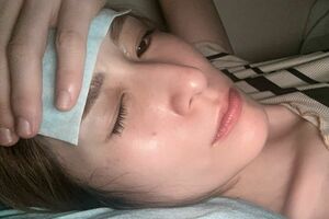 体調不良を訴えるおかもとまり（公式ブログより）