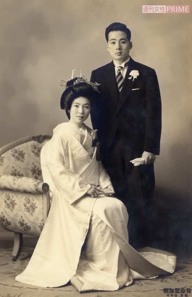 婚礼写真。小笠原さん23歳、夫が24歳のとき