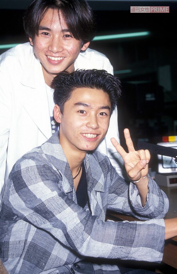 1994年、ラジオ番組の収録に臨むKinKiKids