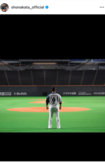 中田翔が引退発表前にインスタグラムに投稿した日本ハム時代の写真（公式インスタグラムより）