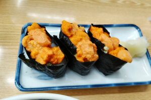 バフンウニ3貫2400円だが、この質なら破格！